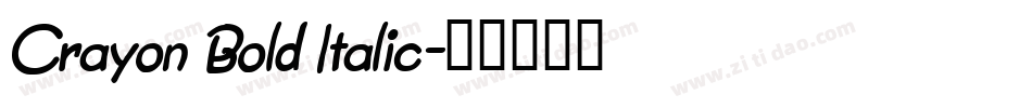 Crayon Bold Italic字体转换